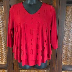 Kozan - Red Tunic with cut-outs XL